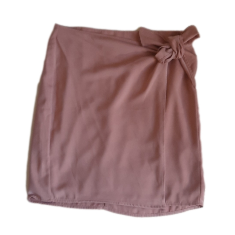 Banana Republic Blush Midi Skirt with Knot Detail